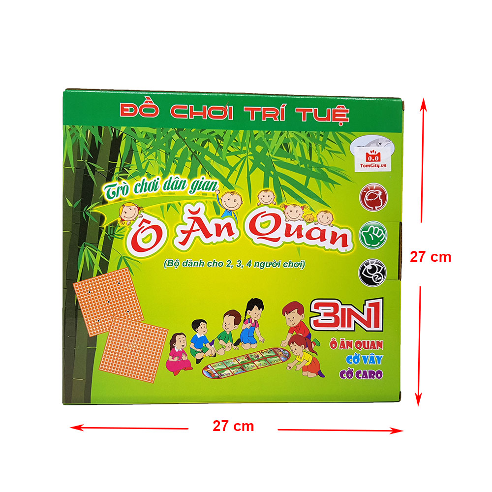 Bộ cờ 3 trong 1: cờ ô ăn quan, cờ vây, cờ caro - hàng việt nam cao cấp