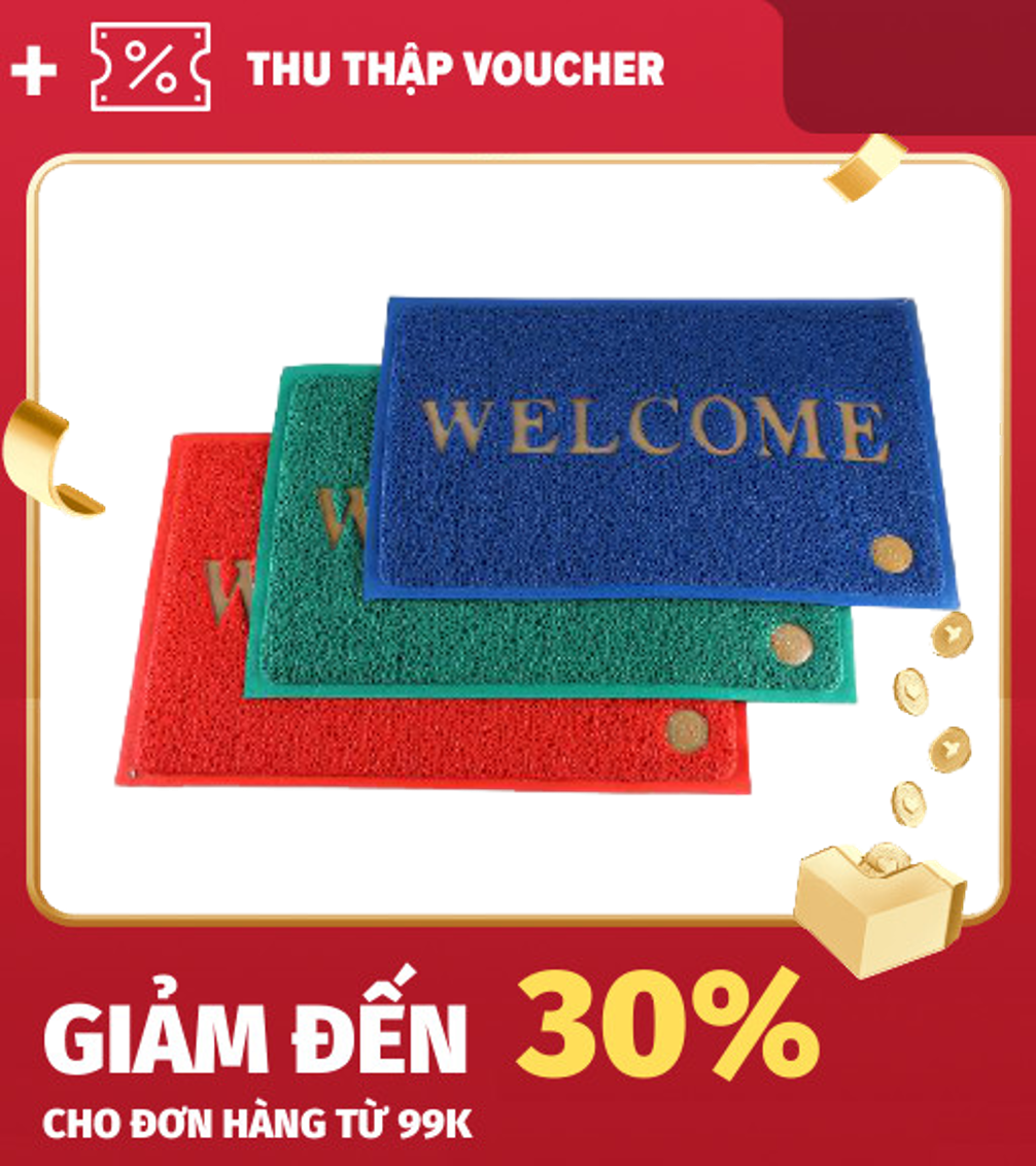 Combo 2 thảm nhựa chống trơn trượt cao cấp Welcome Gia Phú 40x60cm ( giao màu ngẫu nhiên )