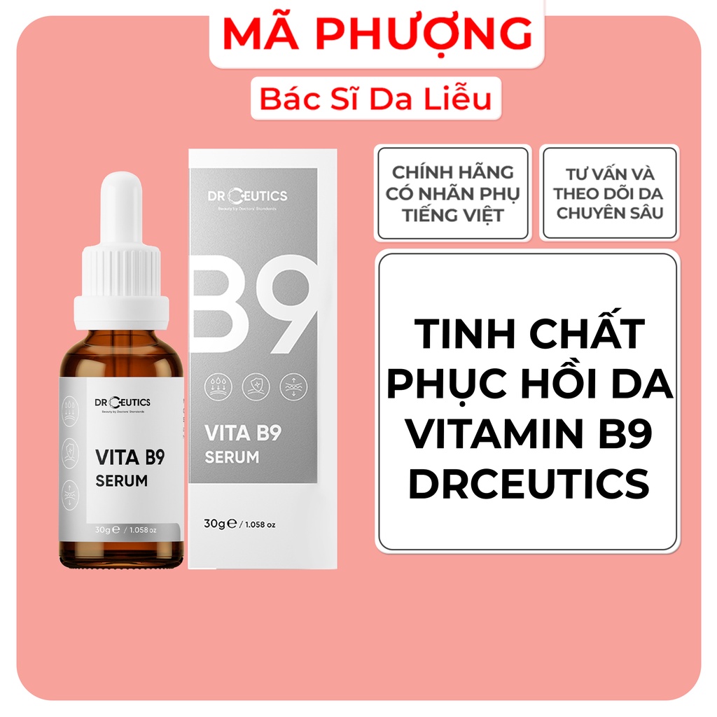 Tinh chất cấp ẩm và phục hồi da vitamin B9 DRCEUTICS 30g