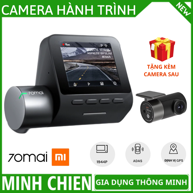 Camera hành trình 70mai pro plus a500s bản quốc tế - tích hợp sẵn gps , 2.7k ultra hd video, kèm camera sau - camera xiaomi, camera trình xiaomi, cam hành trình, camera 70mai, camera ô tô, camera oto, camera xe hơi