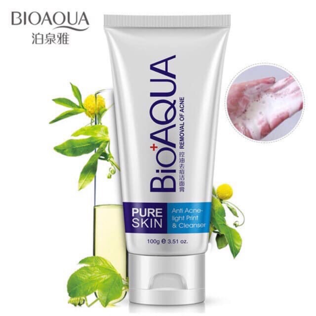 [HCM]Sữa Rửa Mặt Pure Skin Bioaqua