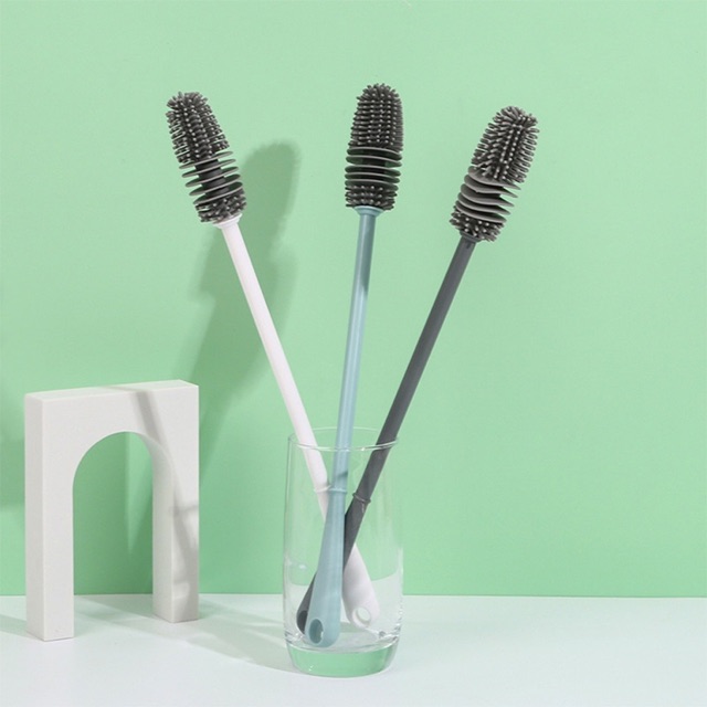 Cọ rửa cốc ly đầu Silicon siêu sạch - dụng cụ cọ rửa bình sữa
