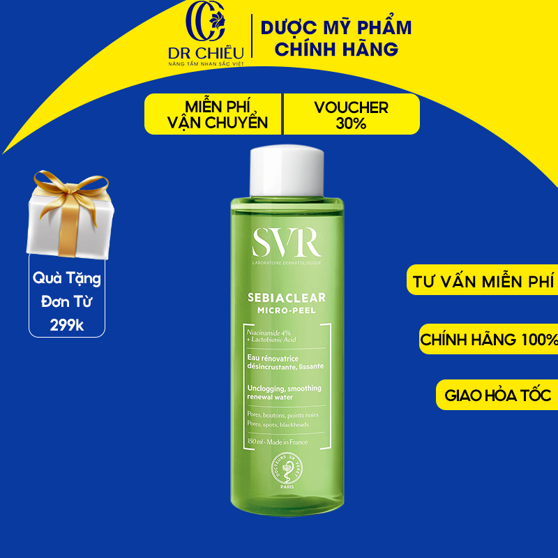 Nước cân bằng giảm mụn SVR Sebiaclear Micro Peel Toner svr 150ml