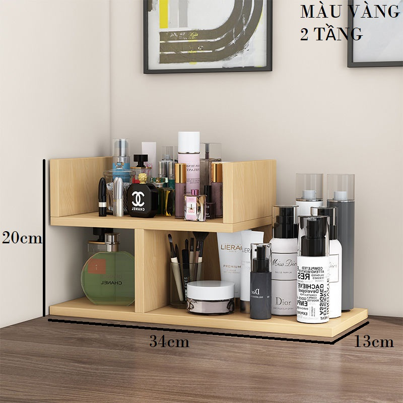 Kệ mỹ phẩm nước hoa kệ để bàn đa năng trang trí decor sắp xếp không gian gỗ MDF chắc chắn bền đẹp dễ dàng lắp ráp MS09