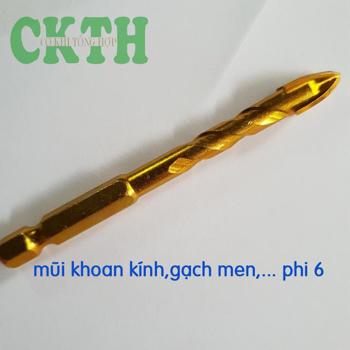Mũi khoan kính,gạch men,đá hoa...phi 6
