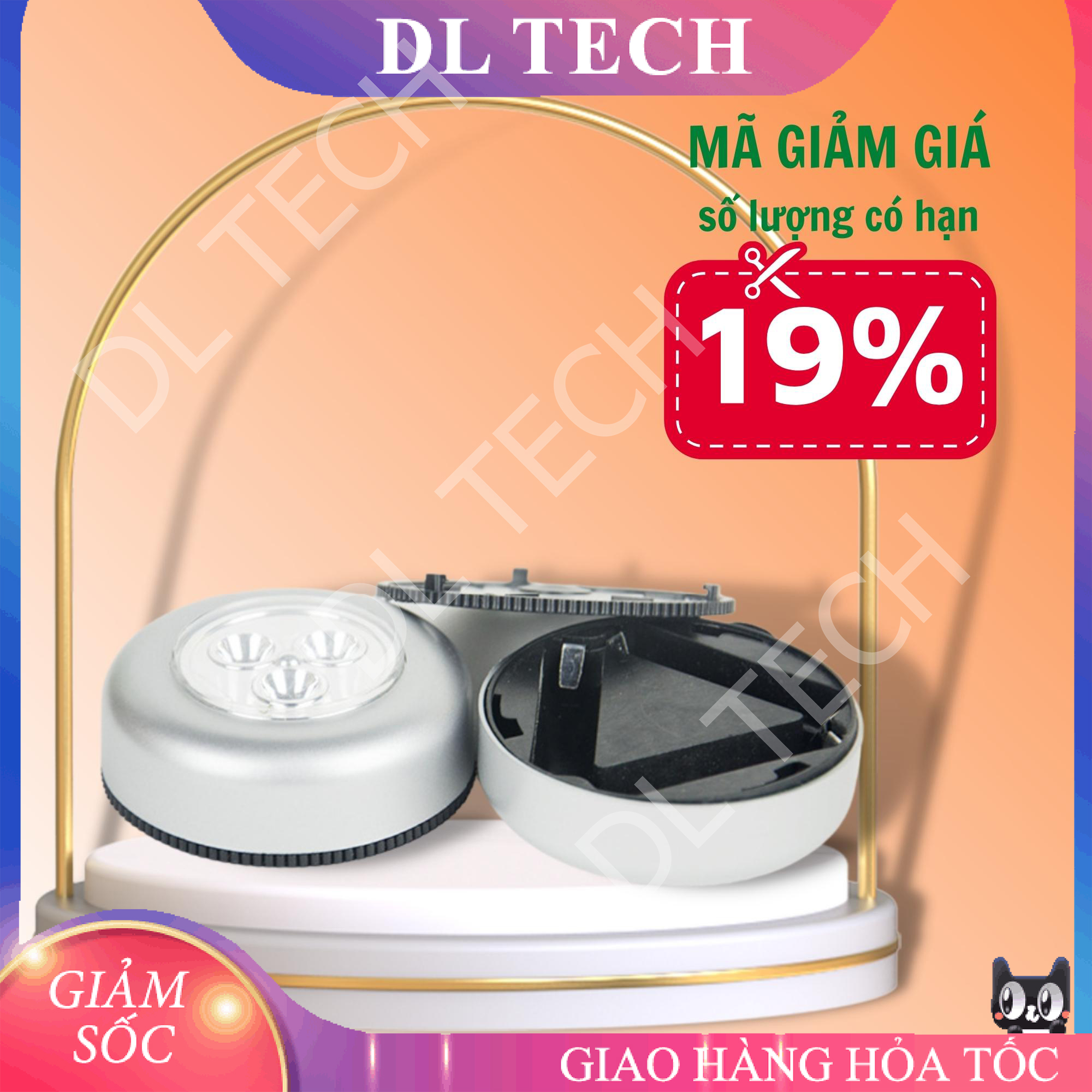 Đèn Led Dán Tường Cốp Xe Ô Tô Trần Xe Tủ quần áo mini dùng pin L646 siêu sáng DL TECH