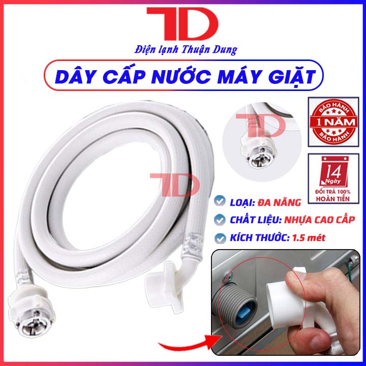 Dây cấp nước máy giặt đa năng 1.5m - Điện Lạnh Thuận Dung