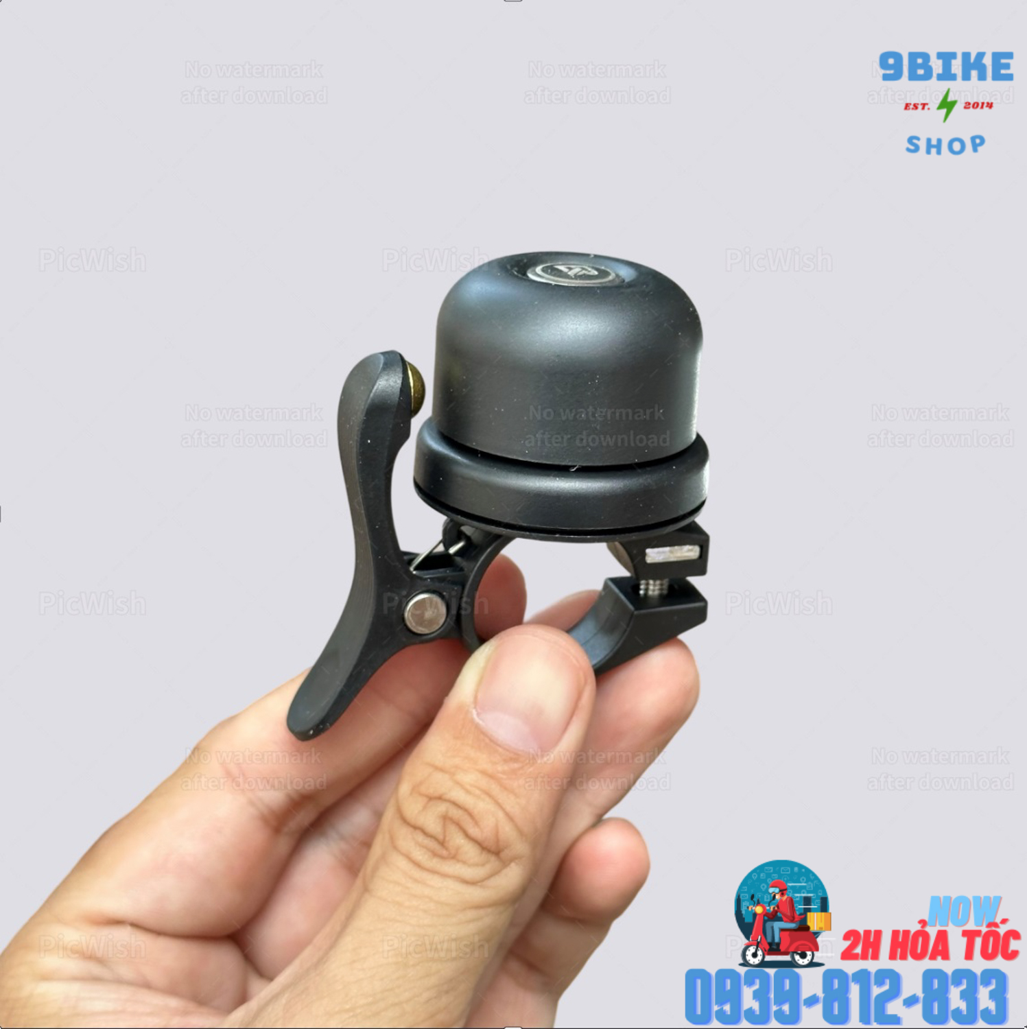 Chuông cơ xe đạp bằng đồng Rockbros - màu đen 2309