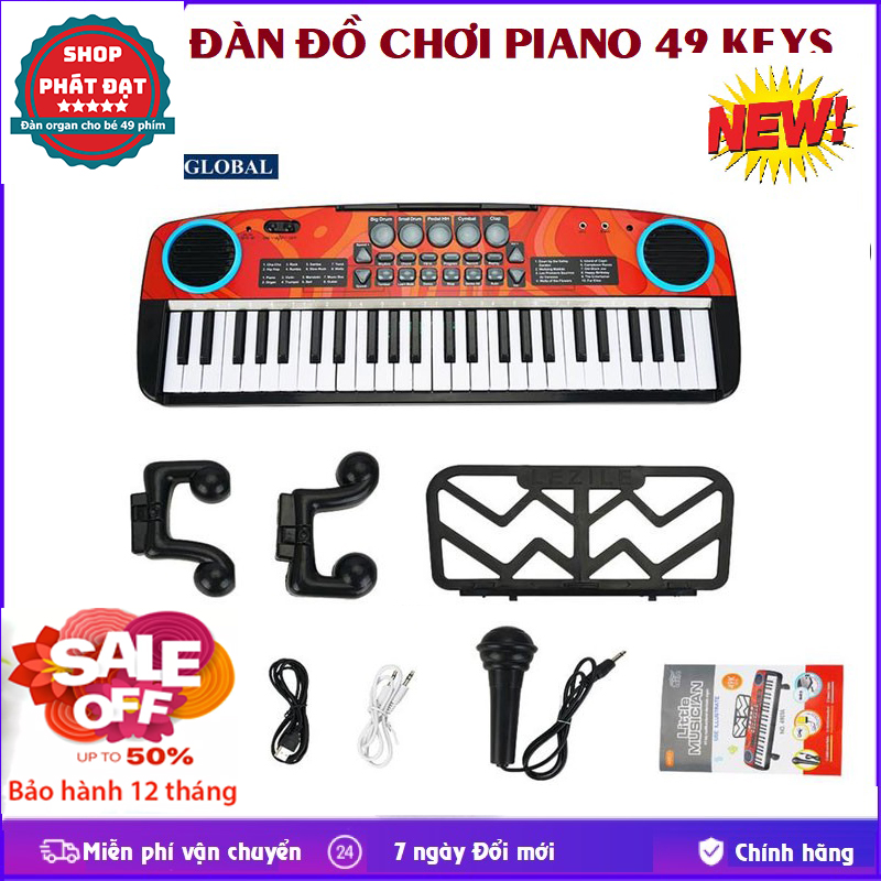 Đàn organ - đàn piano đồ chơi - đồ chơi âm nhạc đàn organ cho bé 49 phím-giúp bé rèn luyên năng khiếu âm nhạc của mình