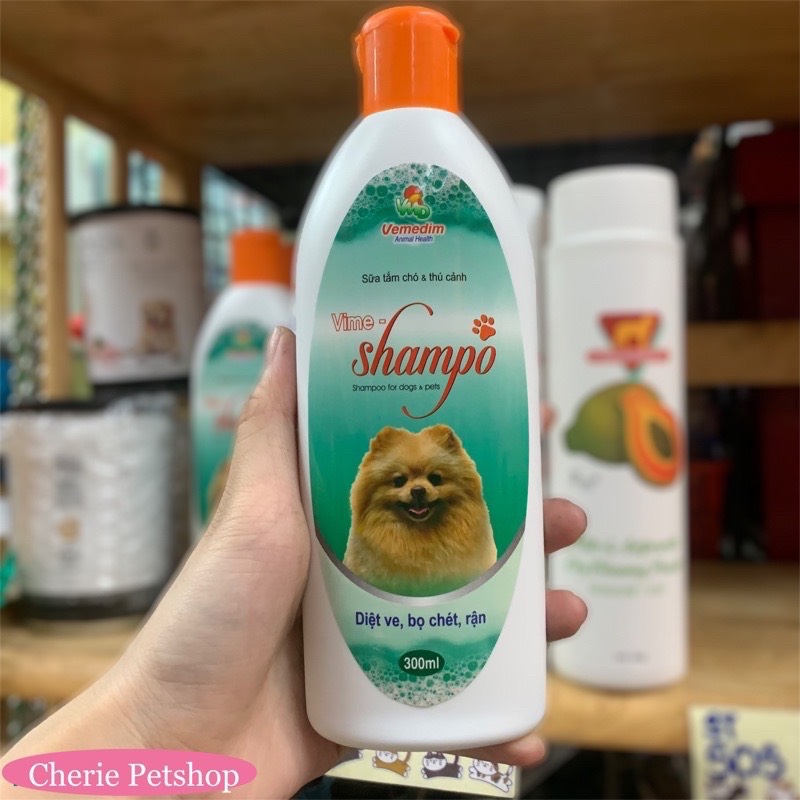 VEMEDIM VIME-SHAMPO sữa tắm diệt ve rận, bọ chét cho chó mèo chai 300ml