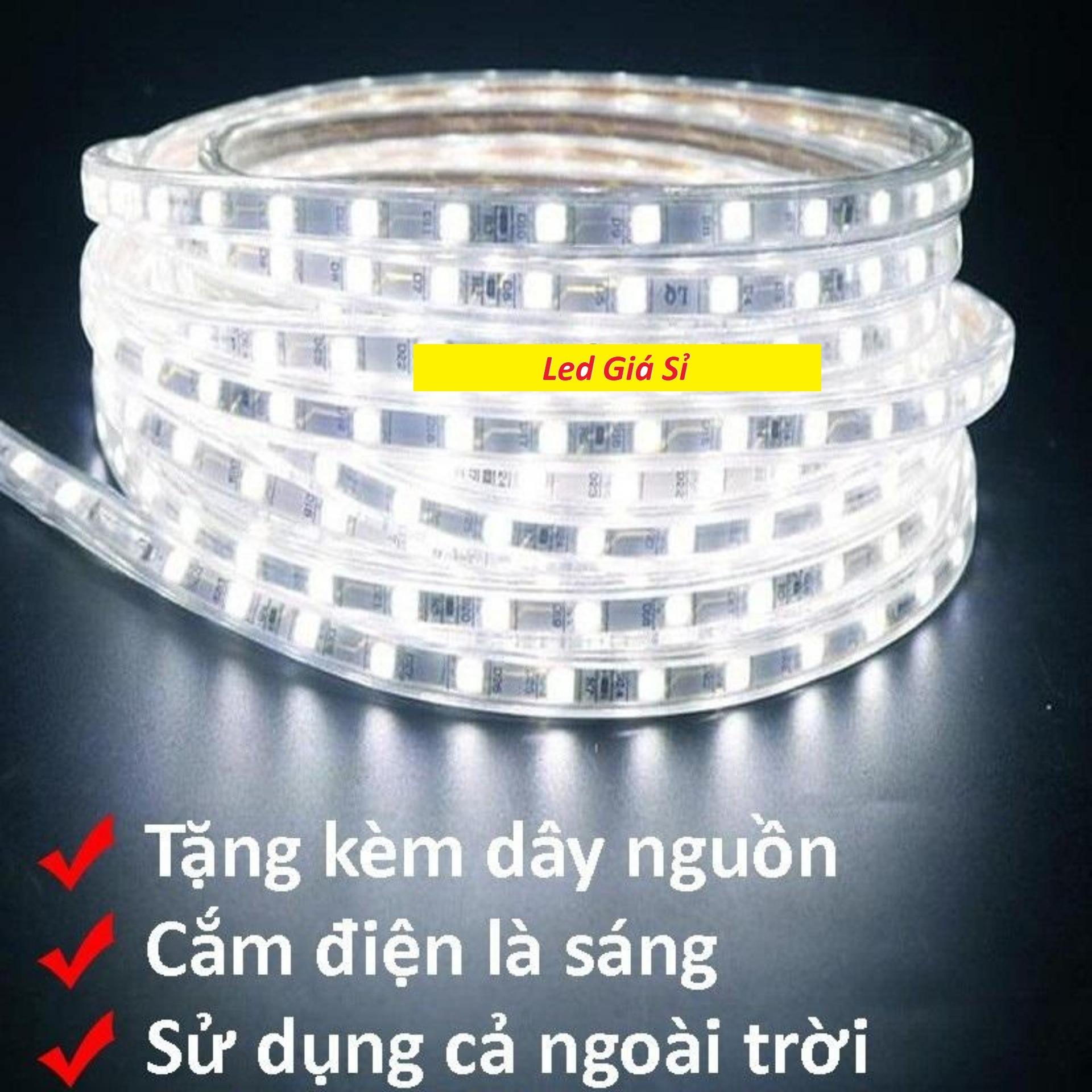 Đèn LED dây 4040 5M ống nhựa 220v tặng kèm 1 dây nguồn tốt