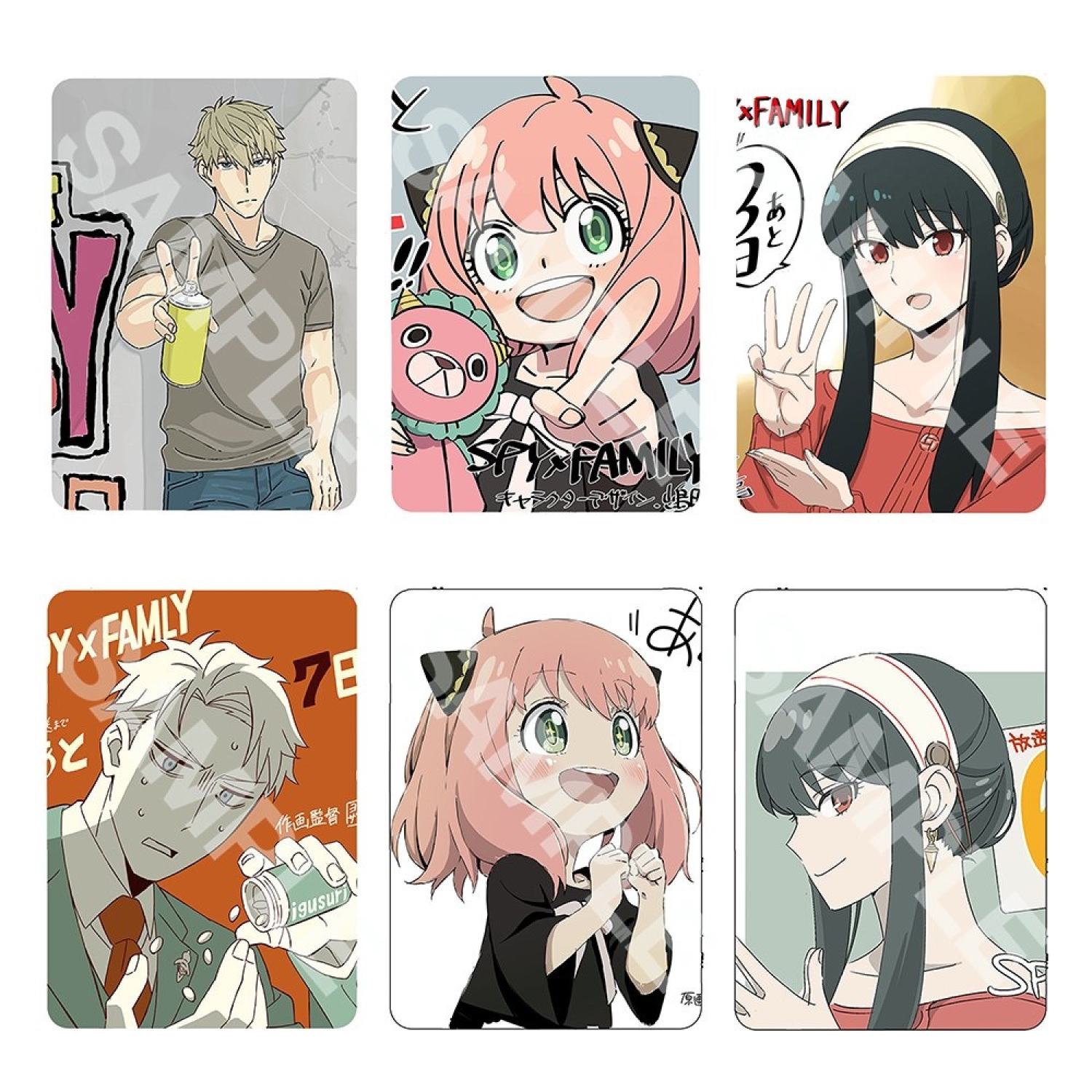 (1 tấm) Ảnh card bo góc in hình SPY X FAMILY Gia Đình Điệp Viên thẻ bo viền 5*8cm anime chibi sưu tầm #