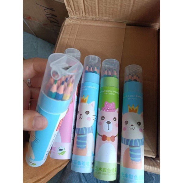Bút chì màu hộp 12, 18 cây
