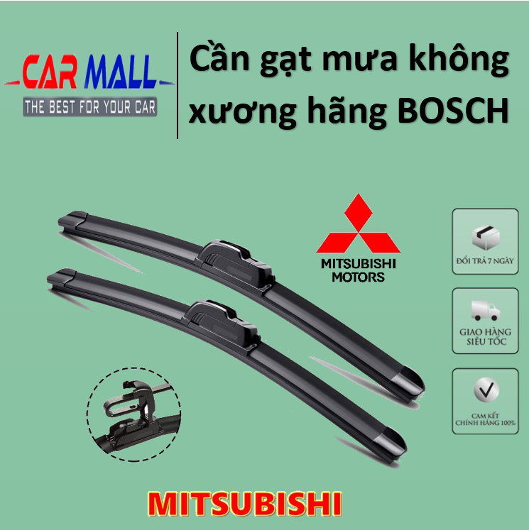 Cần gạt mưa trước MITSUBISHI XPANDER, ATTRAGE, MIRAGE, OUTLANDER, TRITION, LANCER, ZINGER, GRANDIS, JOLIE, cần gạt mưa, lưỡi gạt mưa, chổi gạt mưa