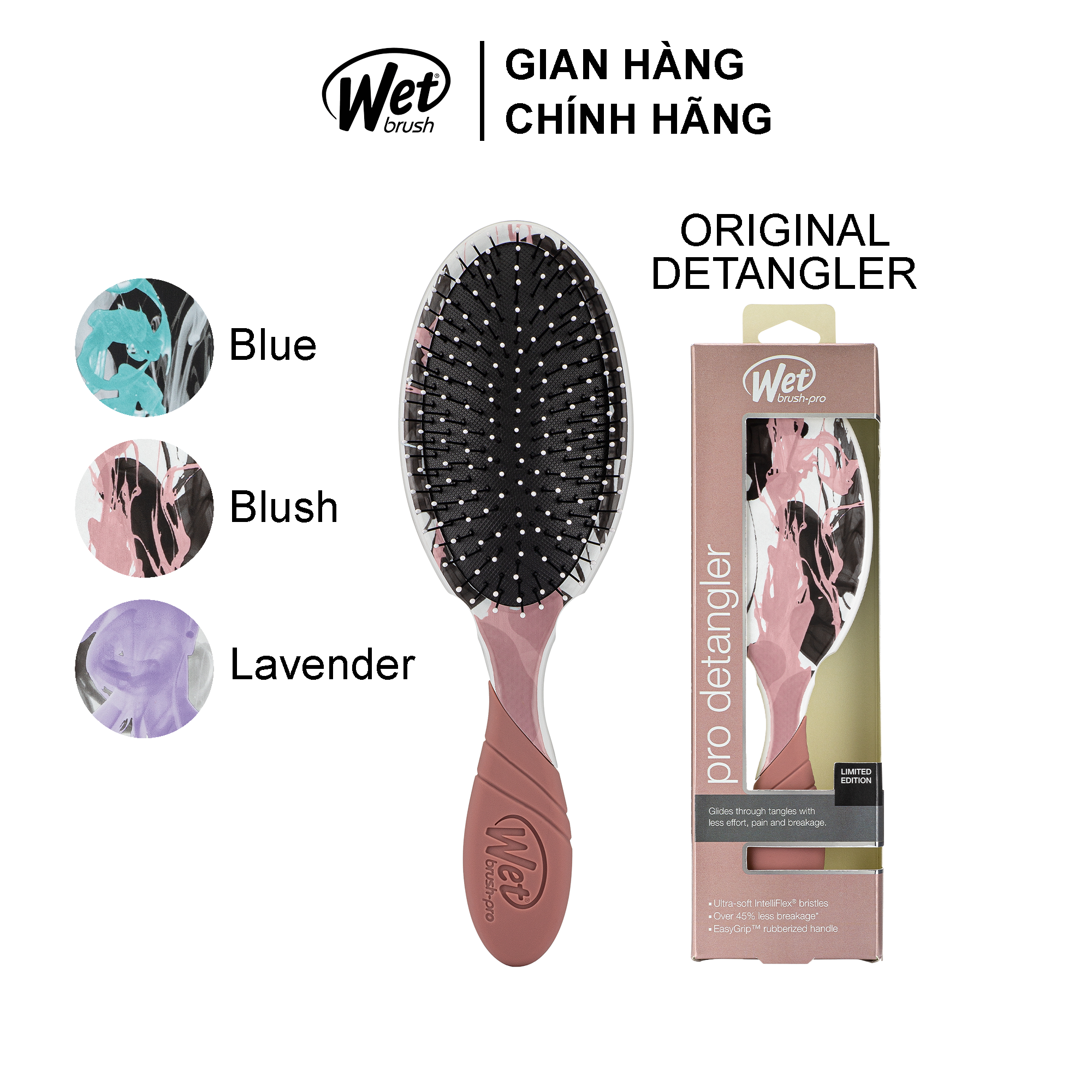 Lược gỡ rối wetbrush dòng truyền thống pro detangler inked impressionartic