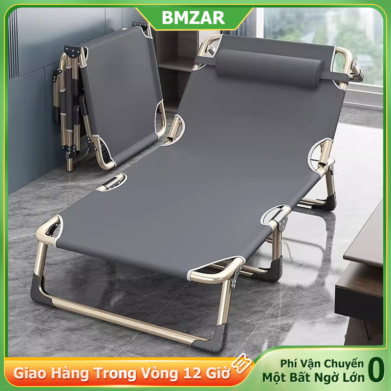  BMZAR giường gấp gọn ghế ngủ văn phòng gấp gọn có gối đầu khung hợp kim chịu lực cao cấp Có thể chịu được 200KG 