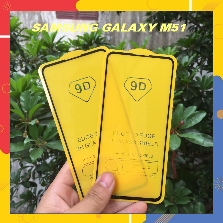 kính cường lực 9D samsung M51 full keo thế hệ mới kèm phụ kiện dán