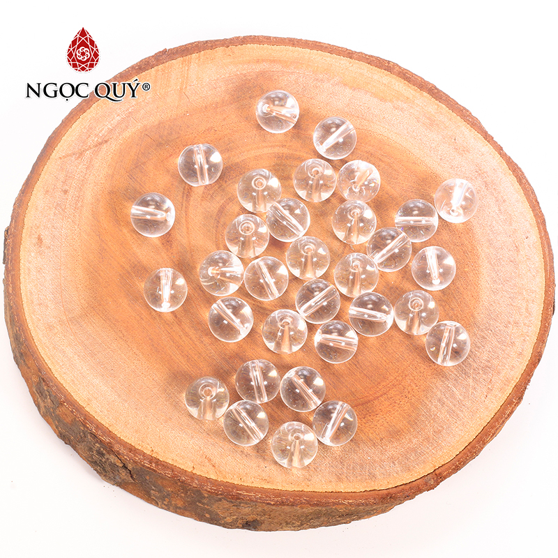 [HCM]Combo 5 viên đá thạch anh trắng size hạt 12mm - Ngọc Qúy Gemstones