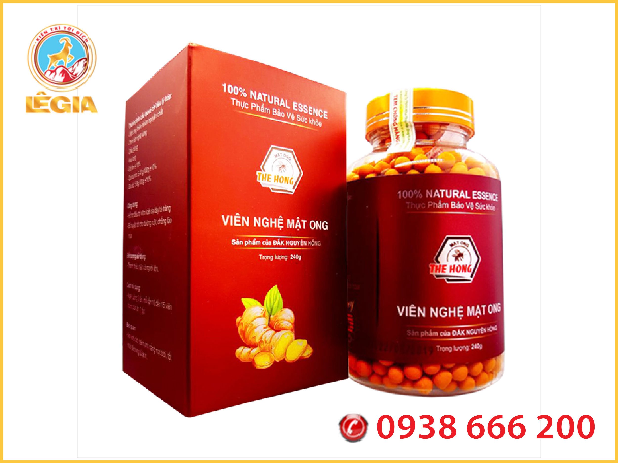 Viên tinh nghệ mật ong, viên nghệ sữa ong chúa dạng viên Thế Hồng cao cấp