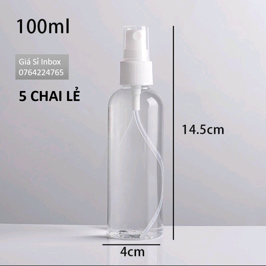 [❌GIÁ SỈ❌] 5 Chai xịt phun sương 100ml - chai lọ chiết mỹ phẩm - chai lọ chiết nước hoa