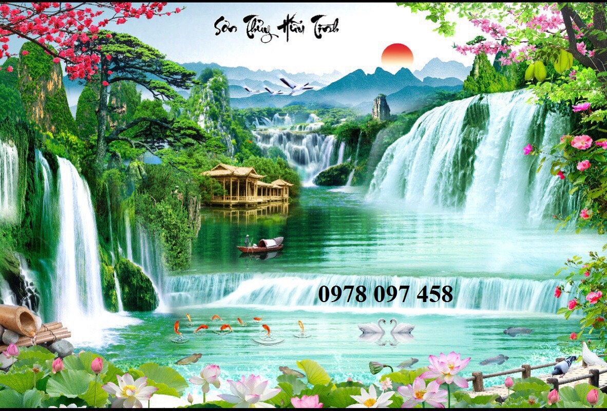 Phong cảnh thiên nhiên giao hòa - gạch tranh 3D