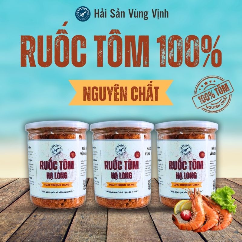 Ruốc Tôm Nguyên Chất Hạ Long Quảng Ninh 100% TÔM - Hải Sản Vùng Vịnh