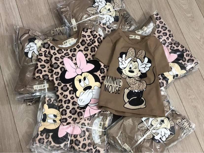 Áo thun cặp bé gái hm minnie mouse xinh yêu - mẫu mới onweb