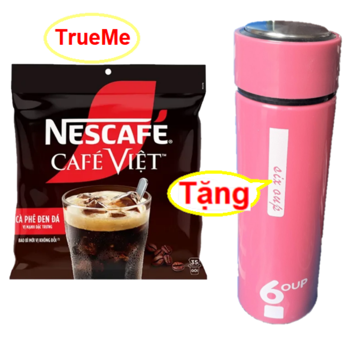   Tặng Bình cao cấp  x1 túi Nescafe Café Đen Đá Việt 35 gói x 16g Túi - Ca Phê Đen Đá - Cafe Viet - Ca phe hoa tan - coffee - nescafe viet - viet35 TrueMe TrueMilk TrueMeNews LazadaTrueMe 