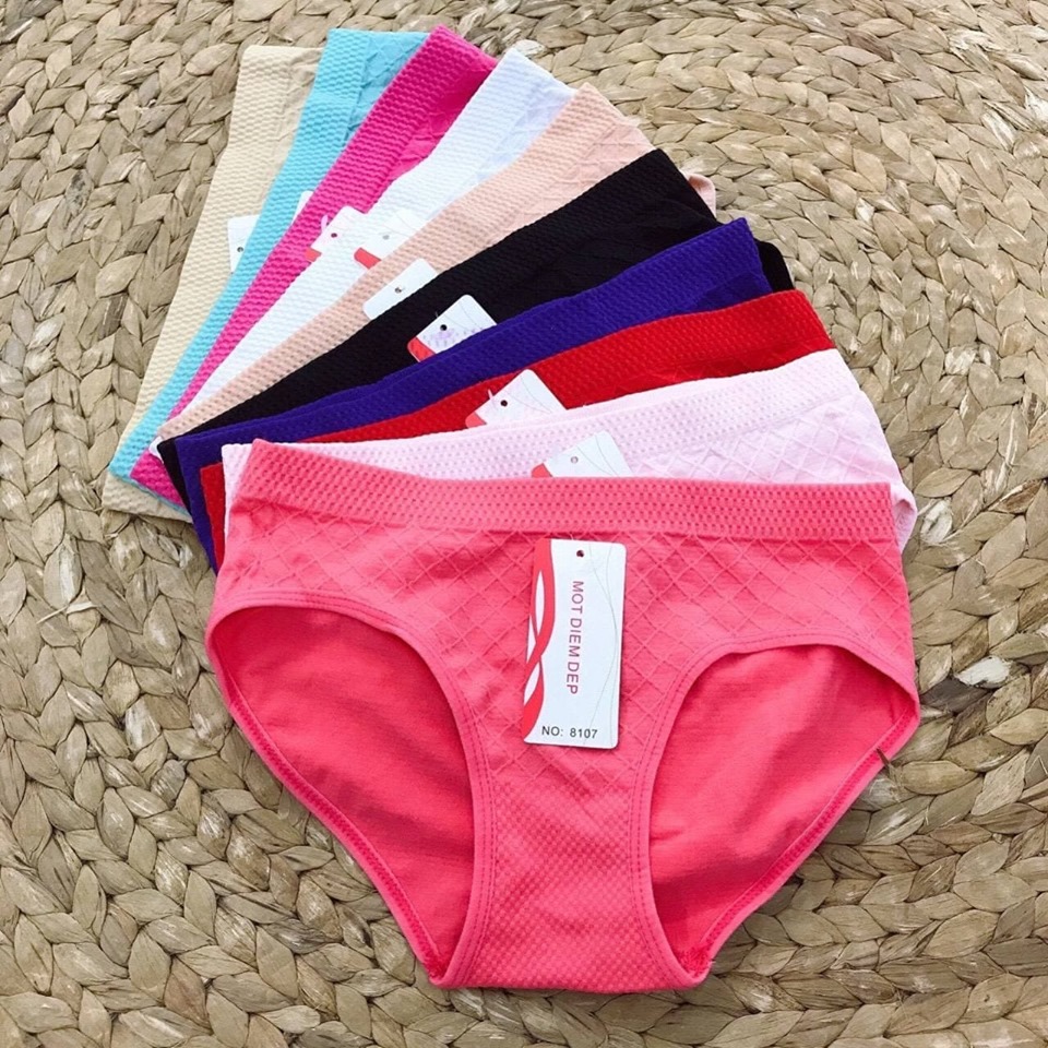 Bộ 10 quần lót nữ kháng khuẩn, nâng mông chất liệu cotton co giãn mềm mịn, co giãn 4 chiều Cho Người 45-63kg (Girl & Mom)