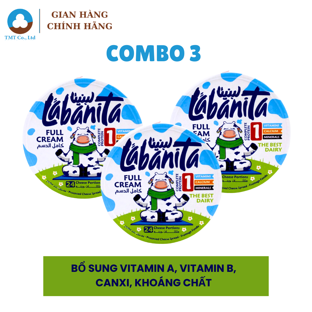 Combo 3 Hộp Phô mai Labanita 16 miếng 240g nhập khẩu Ai Cập