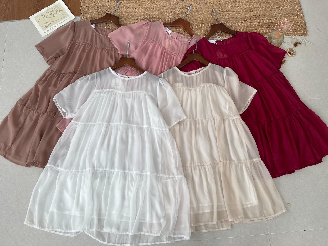 Váy Babydoll Tơ Oraganza 3 Tầng nana store