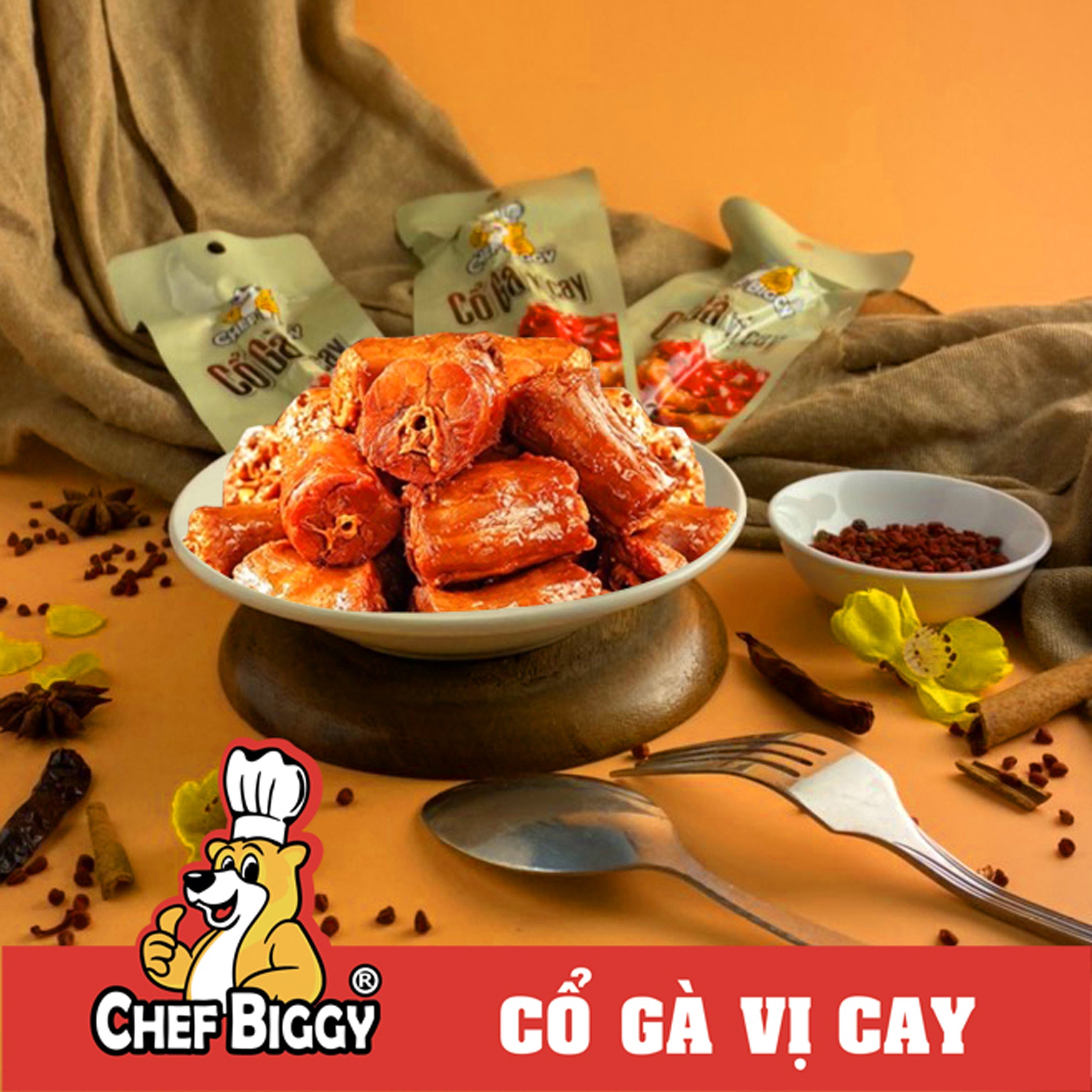 20 chiếc cổ gà vị cay chef biggy