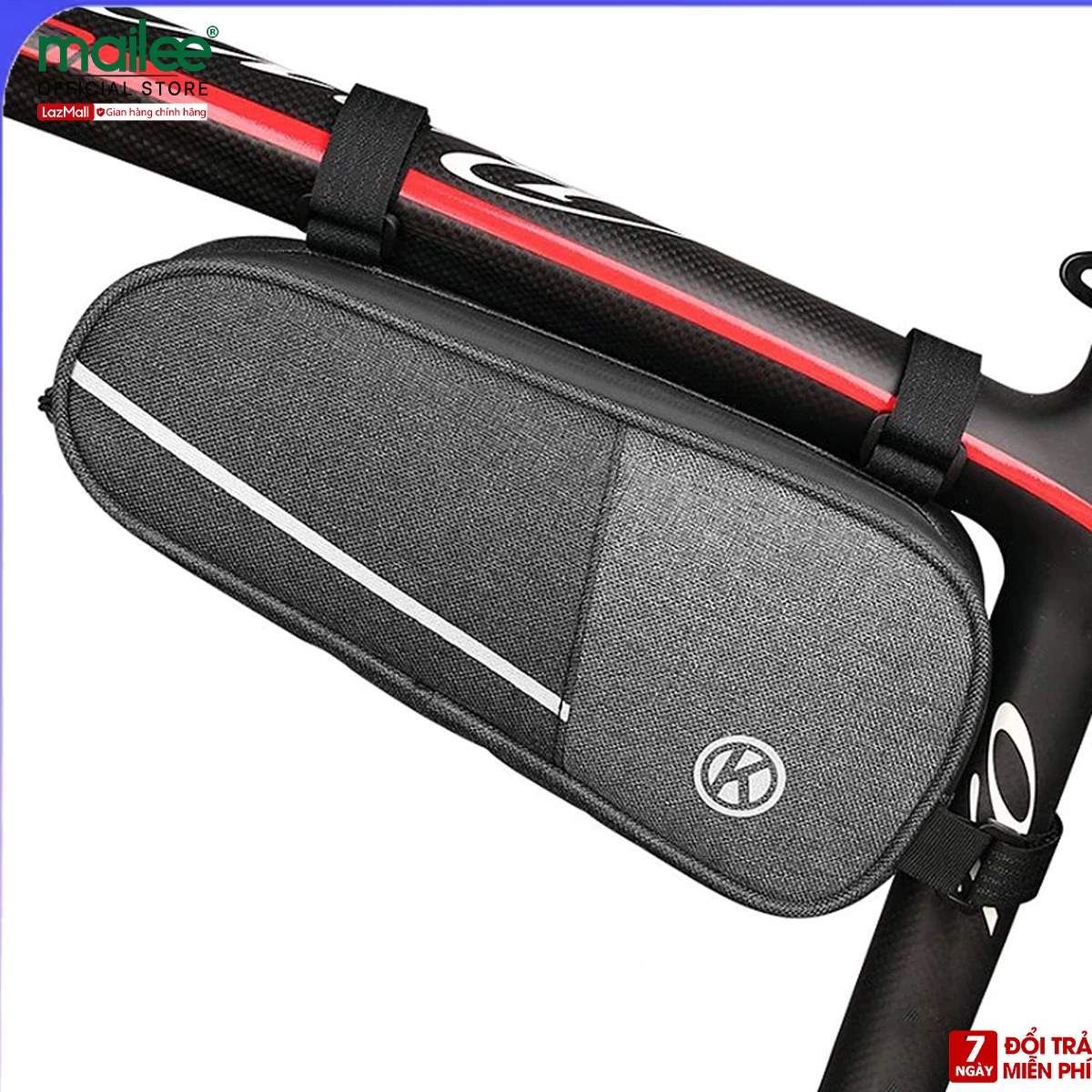 Túi treo sườn xe đạp loại lớn form mềm gắn khung xe chống nước cao cấp đựng phụ kiện cho xe đạp thể thao, xe đạp địa hình Mai Lee