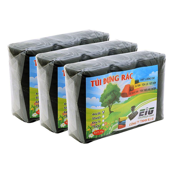 Lốc 3 cuộn túi đựng rác tự hủy size 44 x 55cm 1kg