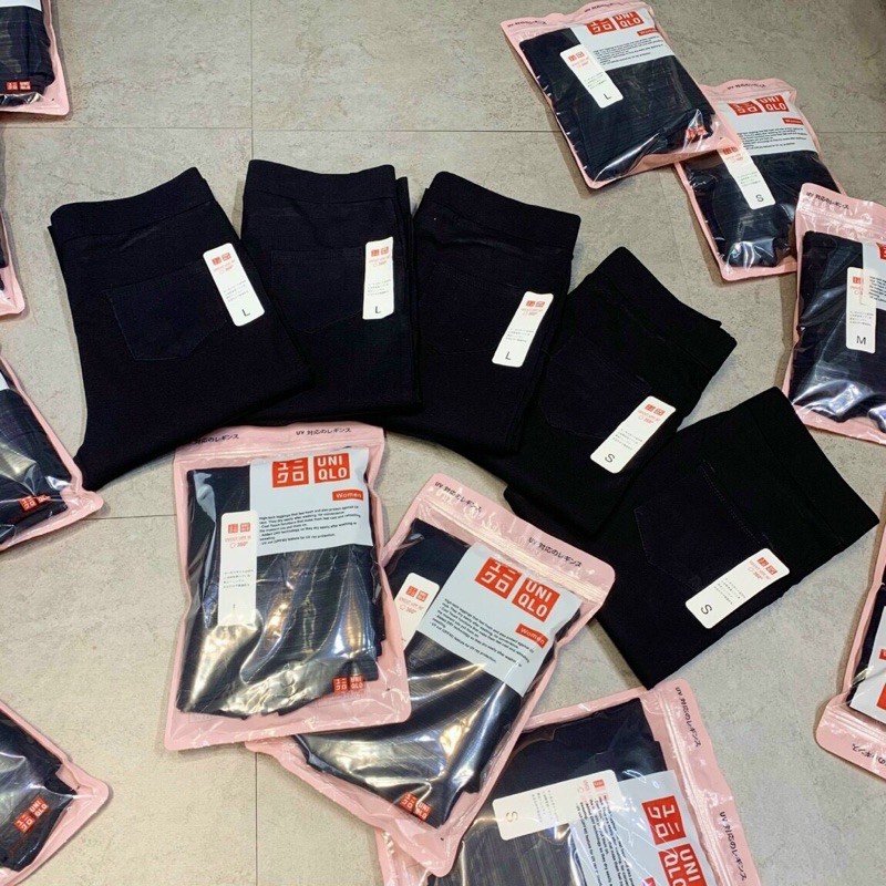 Quần legging cạp cao uni túi zip cam