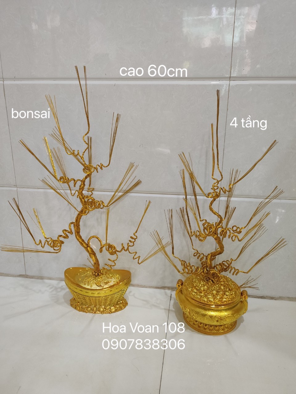 Gốc cây thỏi vàng cao 55cm