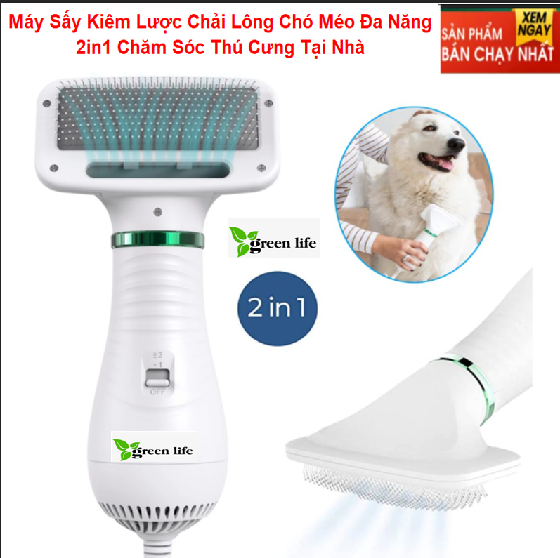 Máy Sấy Kiêm Lược Chải Lông Chuyên Nghiệp Tiện Dụng Cho Thú CưngLược Chải Lông Chó Mèo Có Khả Năng Làm Lông Của Vật Nuôi Tơi Và Đẹp Hơn Thời Gian Khô Nhanh Hơn Và Đem Lại Vẻ Đẹp Cho Thú Cưng Của Bạn