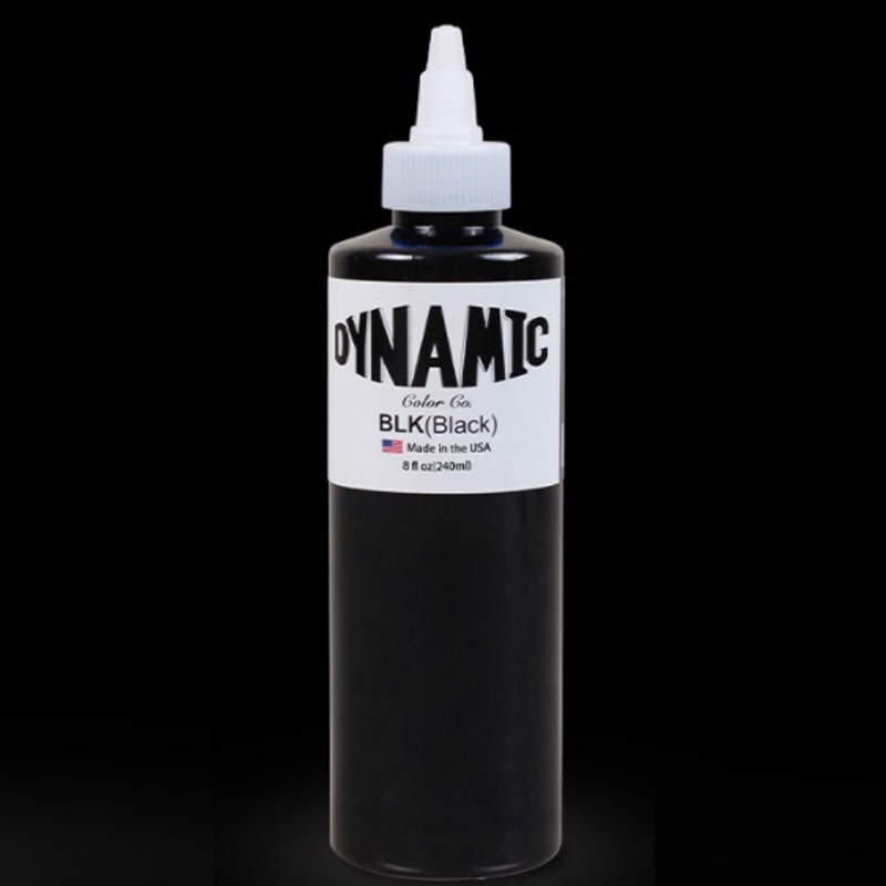 Mực xăm dynamic tattoo ink - black blk 240ml -hàng chính hãng usa dcpx