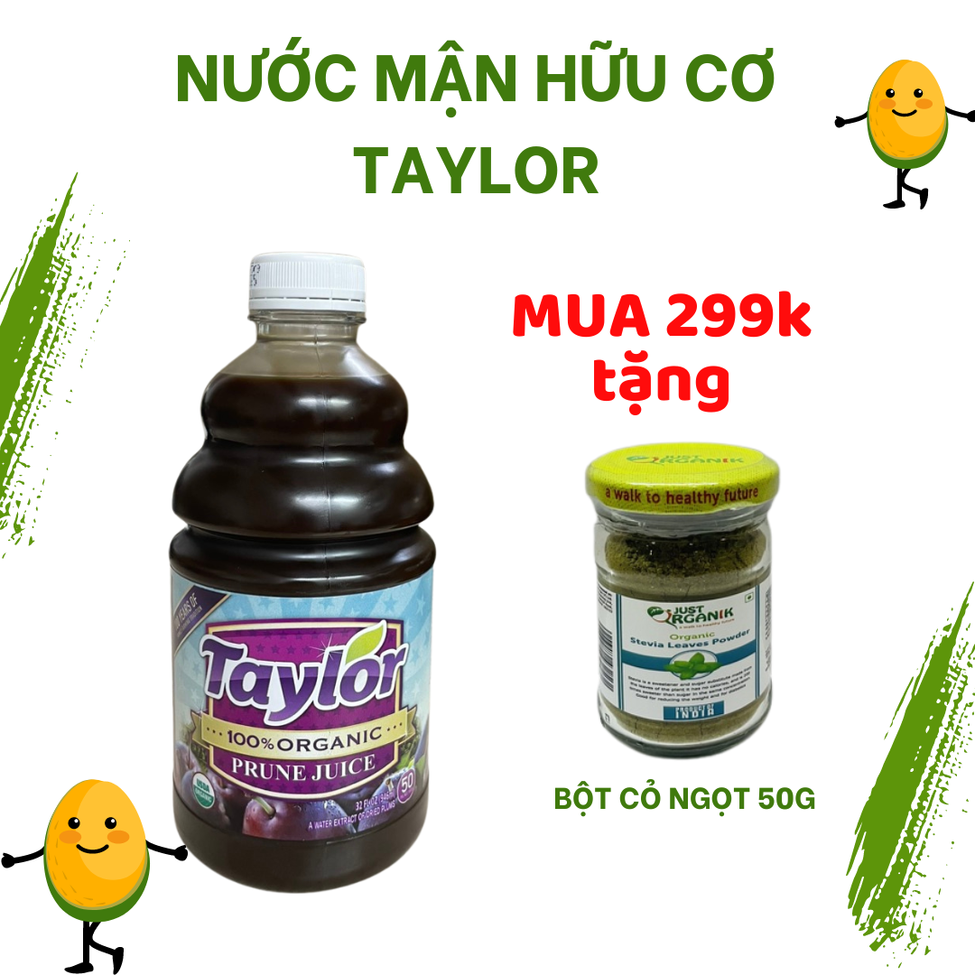 Nước Mận Hữu Cơ Nước Ép Mận Taylor Organic Prune Juice 946ml cải thiện chứng táo bón hiệu quả