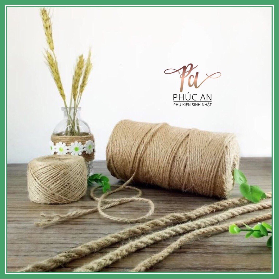 Dây thừng cuộn 200m ống nhỏ trang trí handmade