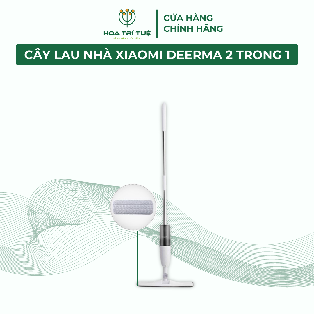 Cây lau nhà phun sương xoay 360 độ thông minh Xiaomi Deerma 2 trong 1