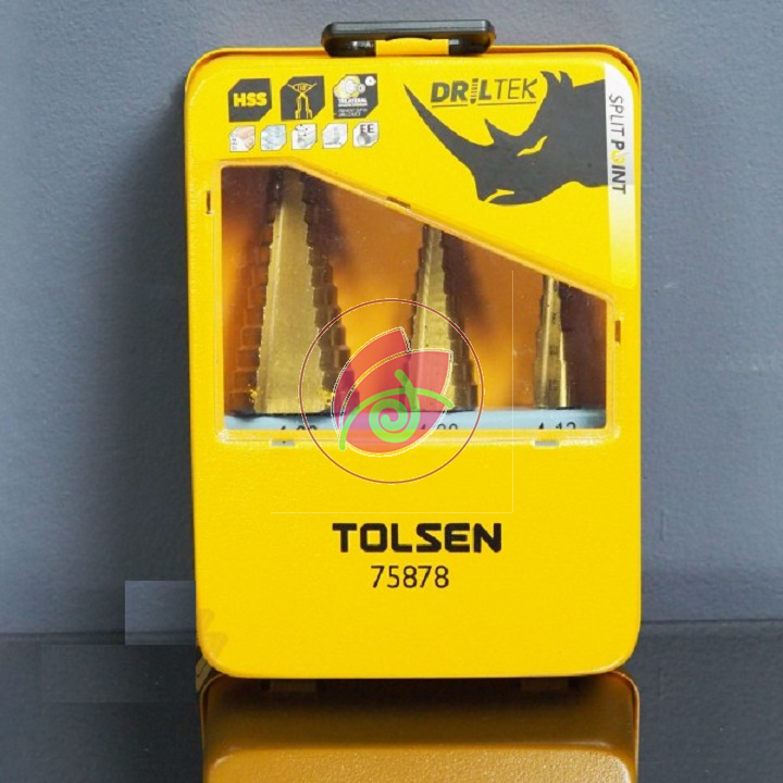Bộ mũi khoan tháp phủ titan tolsen 75878