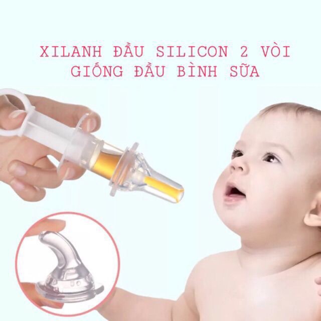 [HCM]Xi lanh  đầu mền cho bé uống Nước uống sữa