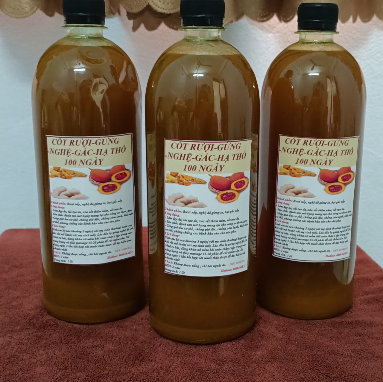 2L RƯỢU GỪNG NGHỆ HẠT GẤC HẠ THỔ 100 NGÀY DÙNG CHO PHỤ NỮ SAU SINH - BÍ QUYẾT EO THON, TRẮNG HỒNG