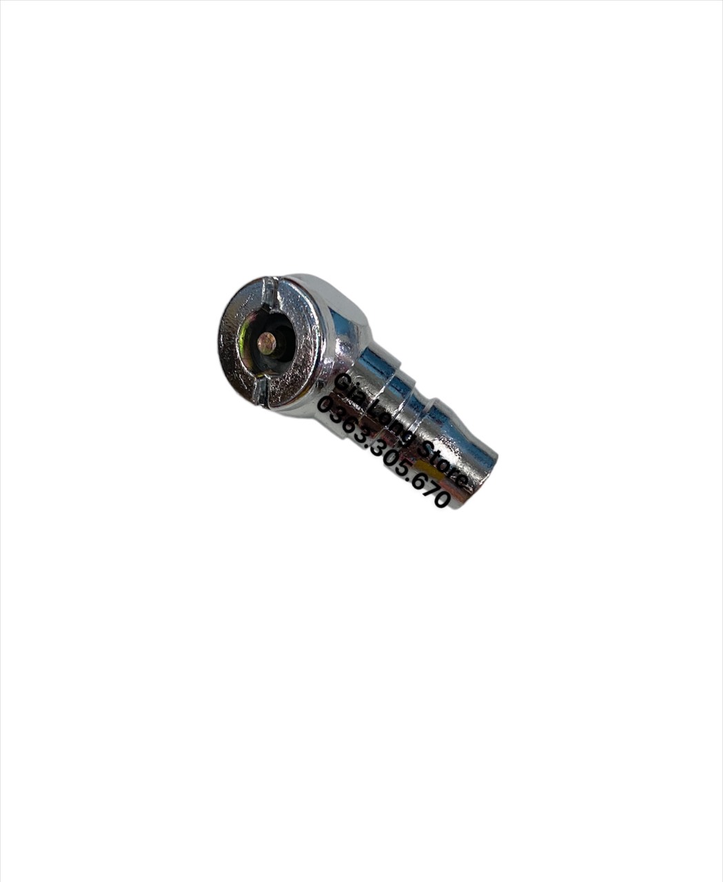 Đầu bơm xe xi trắng inox