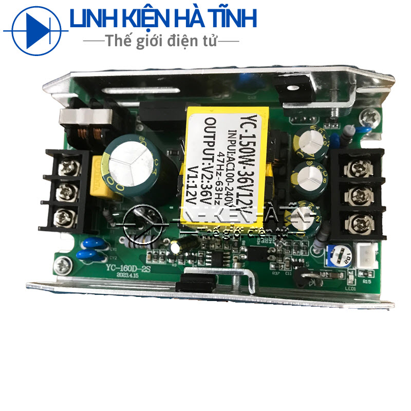 Nguồn đèn led par nguồn đèn led sân khấu 36v + 12v công suất 150w mạch nguồn 36v 12v nhôm mỏng