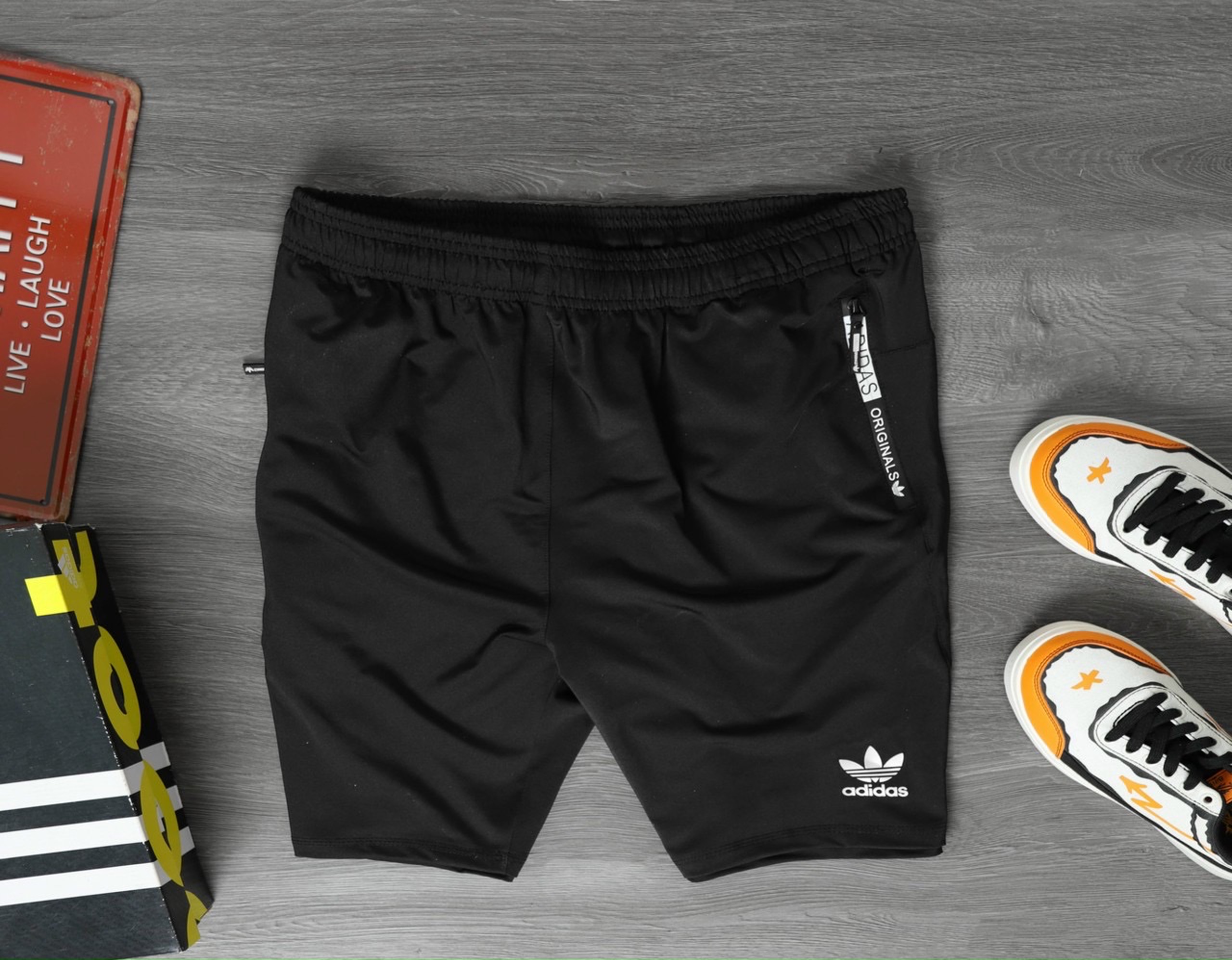 Quần Short Thể Thao AD.Quần Short 4 Chiều Logo Phản Quang.