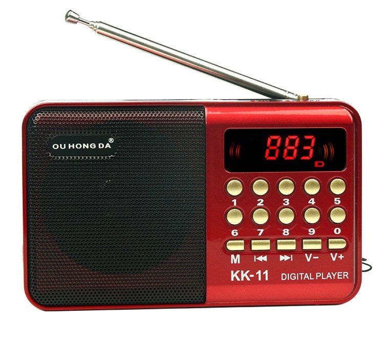 ĐÀI RADIO NGHE FM NGHE NHẠC QUA USB VÀ THẺ NHỚ Kellytek KK - 11 - ADPK11 ( sản phẩm sèm pin sạc)