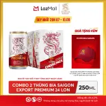 Combo 2 Nồng Độ Cồn 4.2% - Bia Saigon Export Premium 250ml x 24 lon