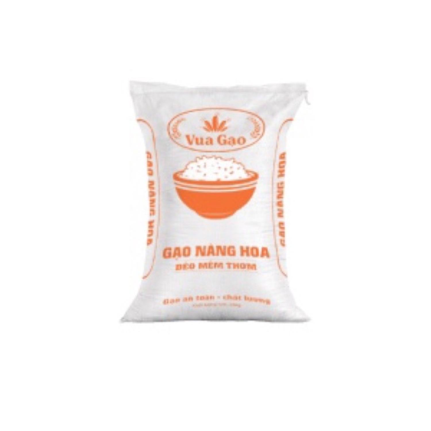 Gạo nàng hoa bao 25kg dẻo vừa mềm cơm thơm ngọt hậu sản phẩm VUA GẠO